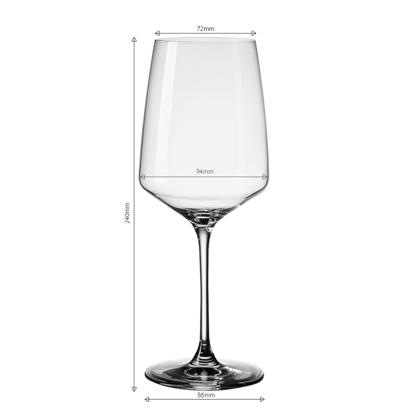 Calici da vino Rioja 650 ml 4 pz | 21st Glas Lunasol