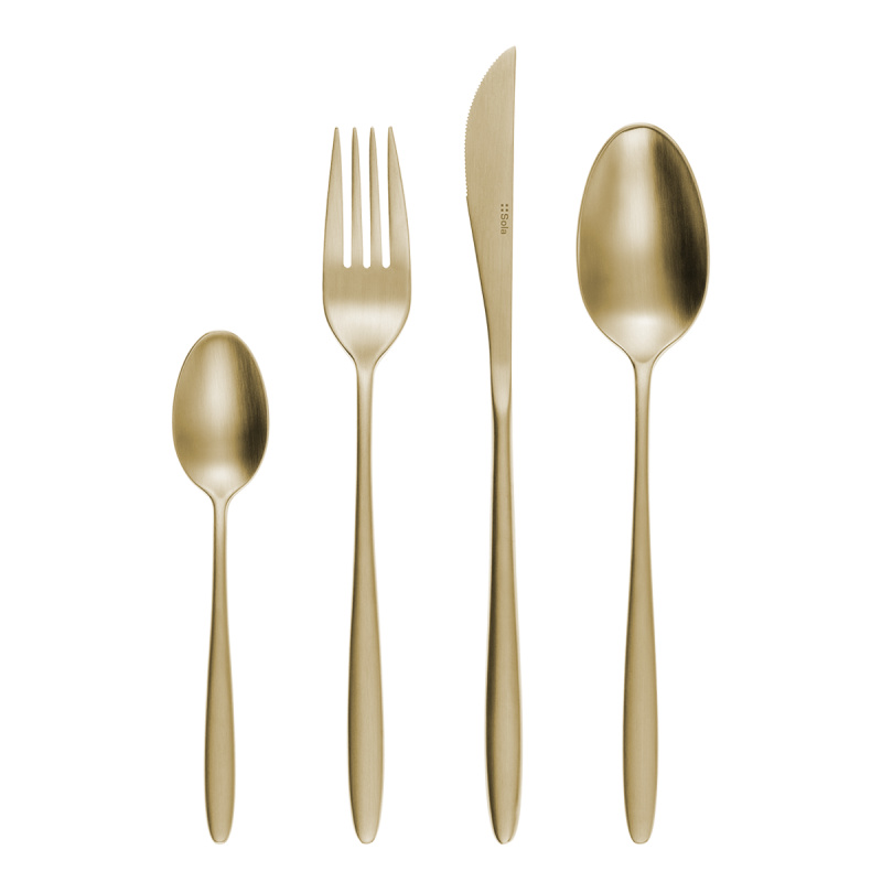 Cutlery set 16 pcs Vivo champagne | Sola