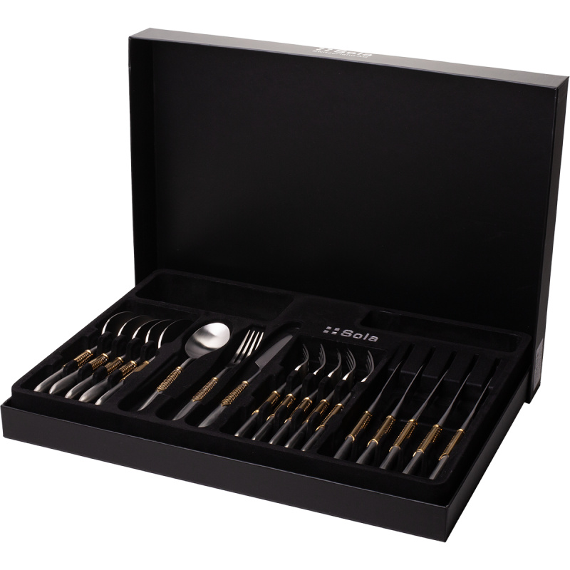 Set posate 24 pezzi | Gaya Exeter Gold Sleeve