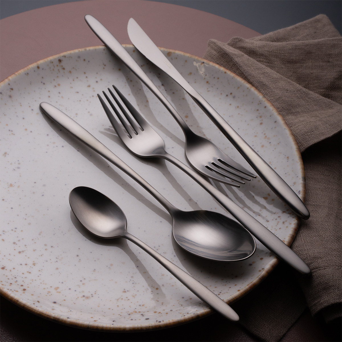 Cutlery set 16 pcs Vivo light grey | Sola