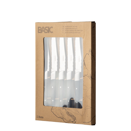 Steak knife set 6 pcs black | Basic Country II