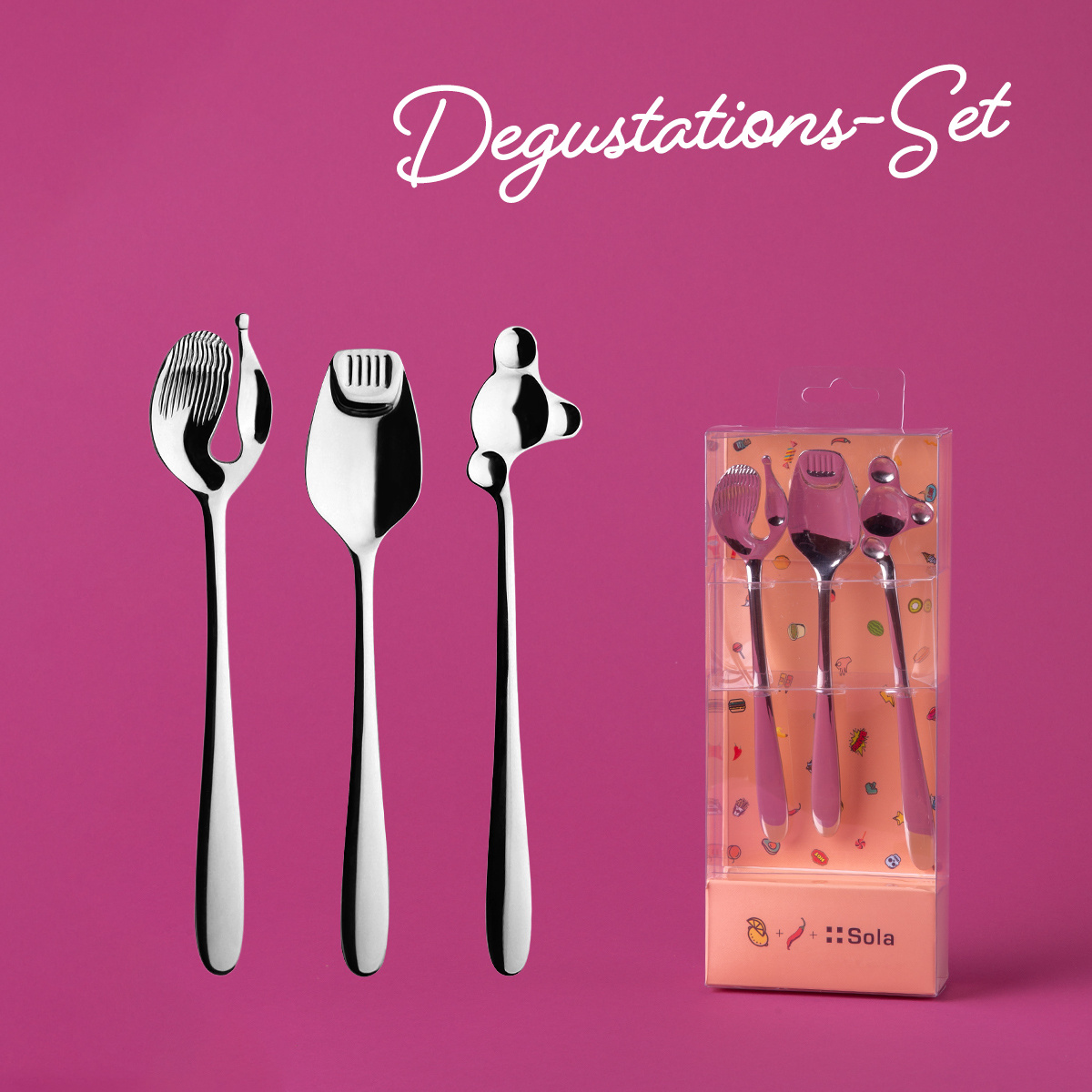 Set di posate da degustazione 3 pezzi - Alpha