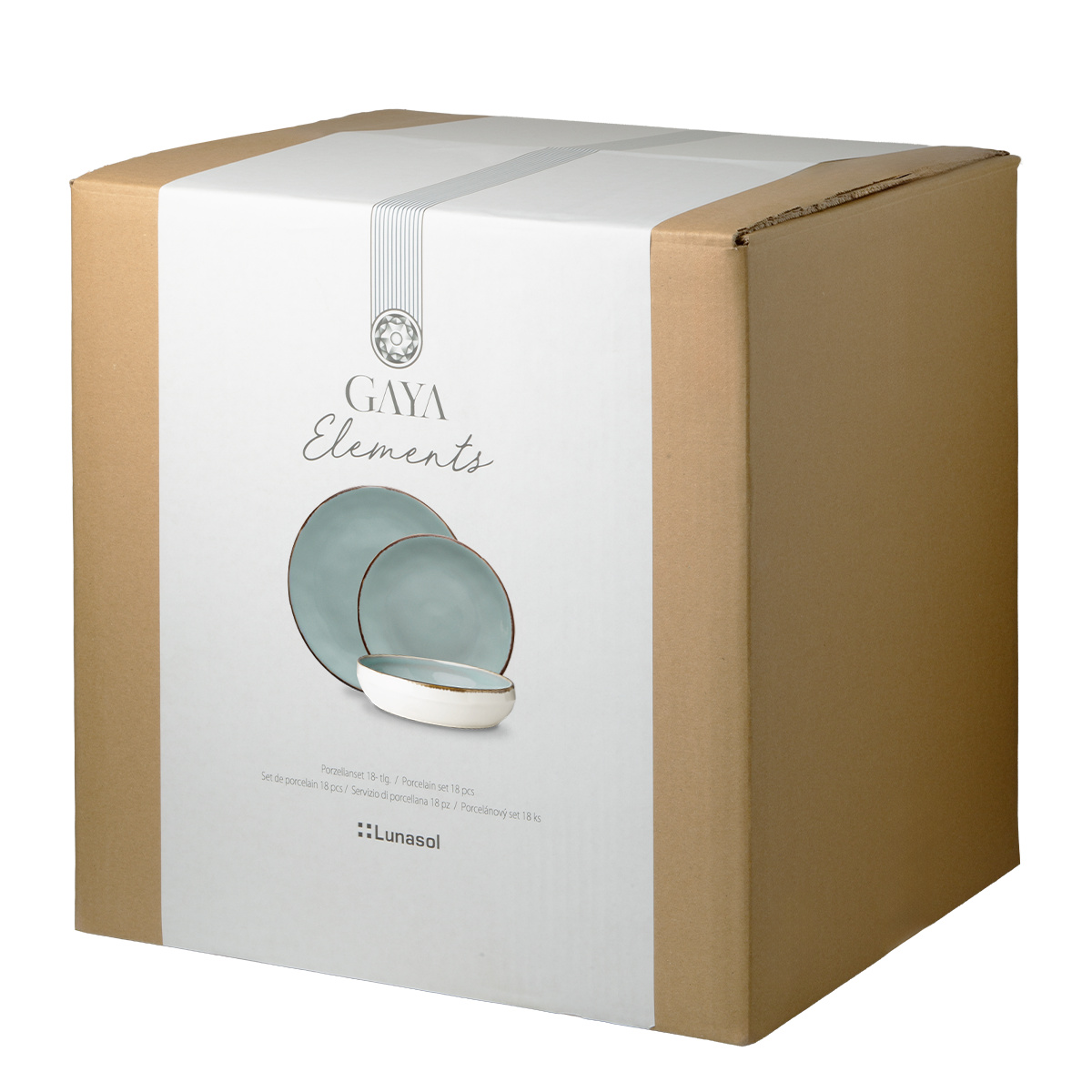 Ceramic plate set 18 pcs - Gaya Elements Day North