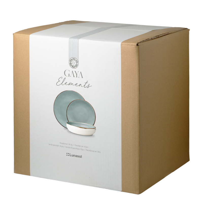 Ceramic plate set 18 pcs - Gaya Elements Day North