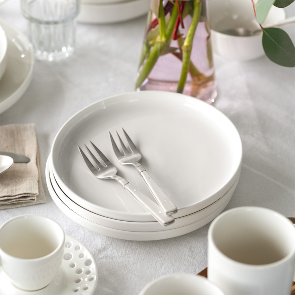 Dessertteller Coupe weiß 20 cm – Flow