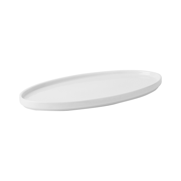 Piatto piano ovale U-Coupe 30,5 x 15,5 cm - FLOW Lunasol bianco