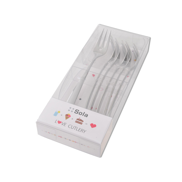 Forchette da dolce con cuore 6 pezzi | Love Cutlery