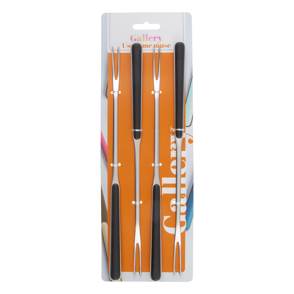 Meat fondue forks 4 pcs black | Gallery Sola