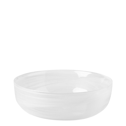 Ciotola bianca 21 cm - Elements Glass