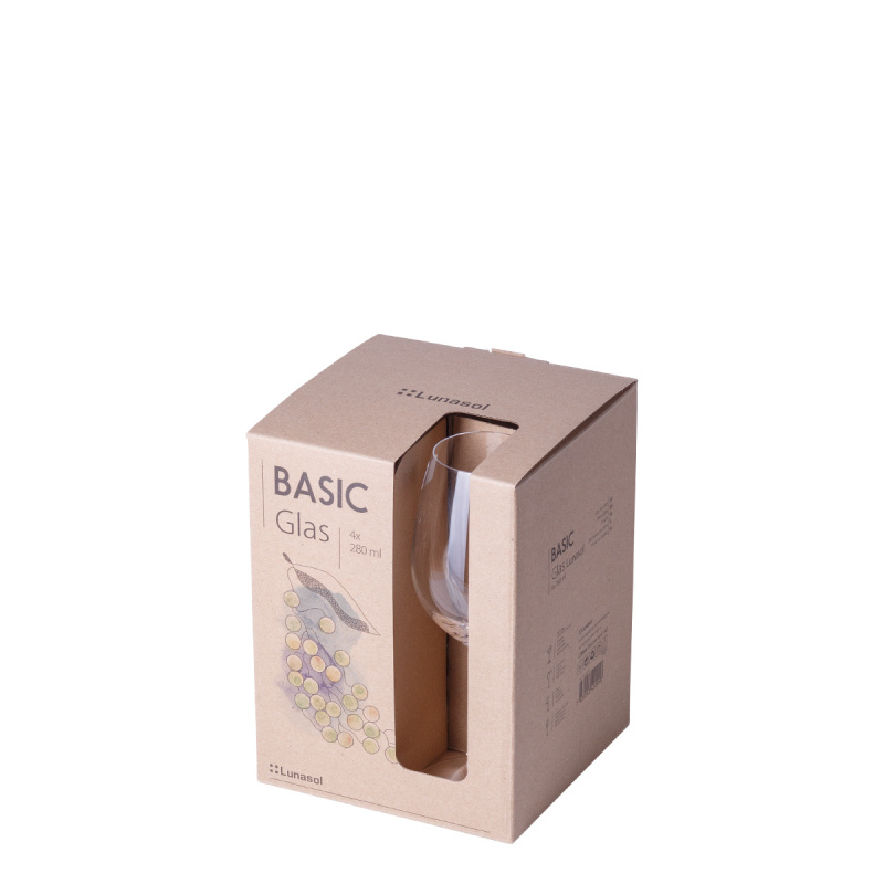 Calici da vino bianco 280 ml set 4 pz - BASIC Glas Lunasol META Glass
