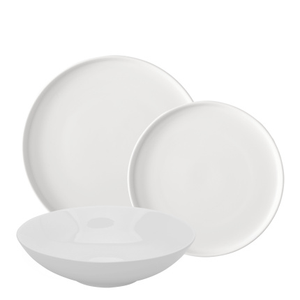 Porcelain set 12 pcs — Gaya Atelier white