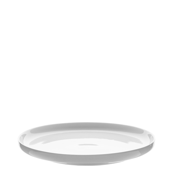 Flacher Teller Coupe weiß 25 cm – Flow