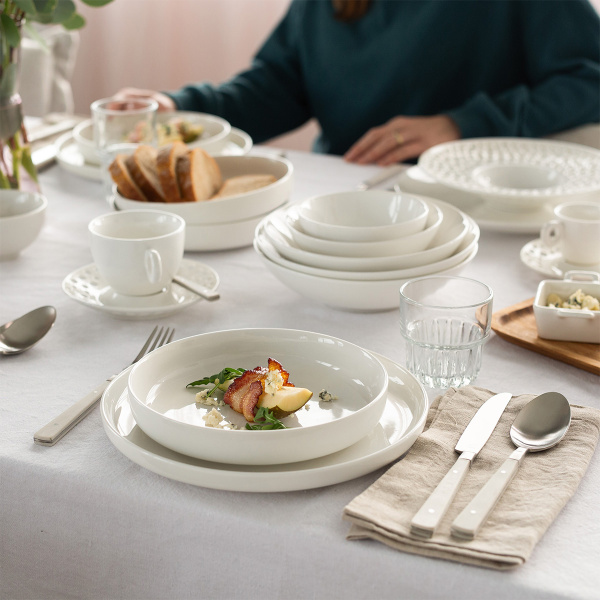 Coupe dinner plate white 25 cm – Flow