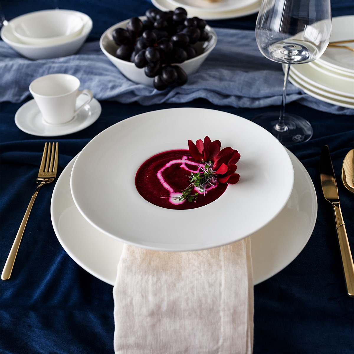 Piatto fondo gourmet 23,5 cm - Premium Platinum Line