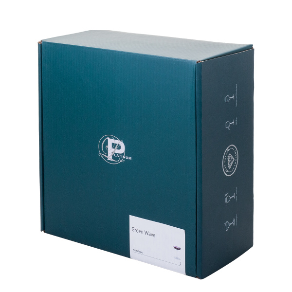Calici da vino bianco 400 ml set 2 pz – Green Wave Platinum Line Lunasol II