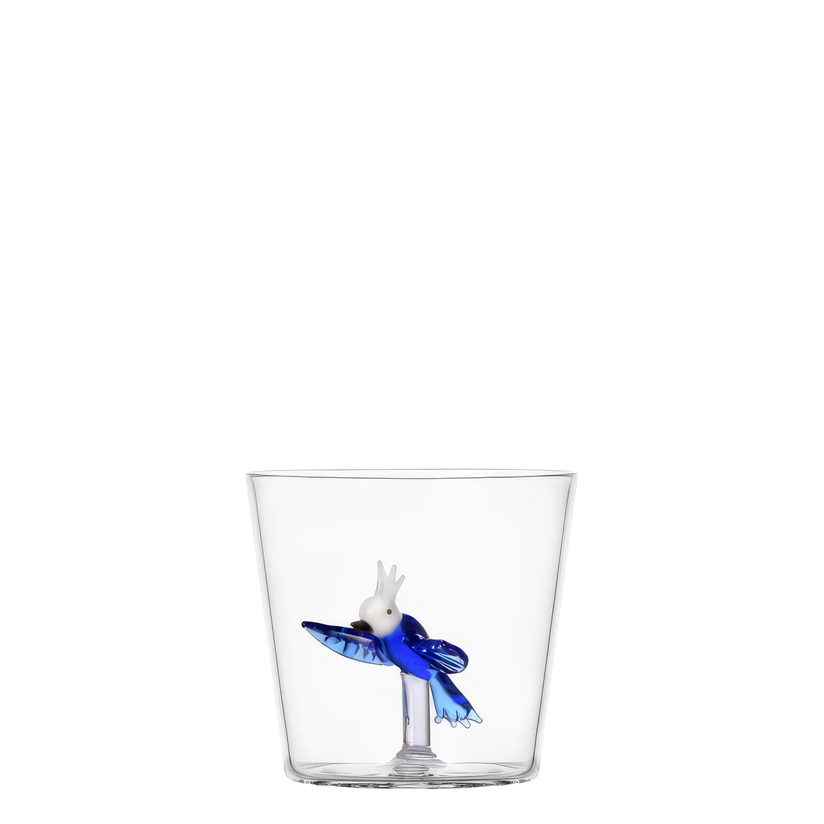 Bicchiere con uccello tropicale blu | Ichendorf
