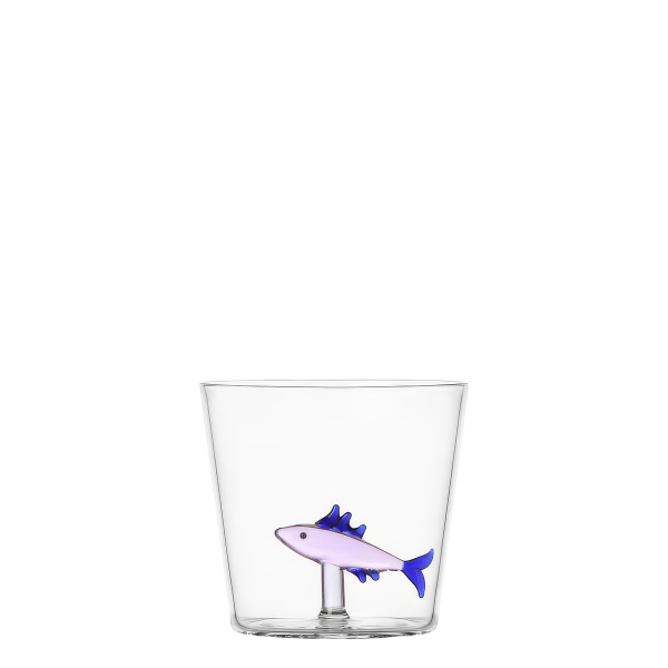 Glass with pink sardine | Ichendorf