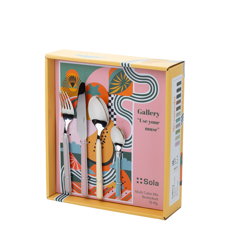 Set posate 16 pezzi Gallery Multi Color | Lusol
