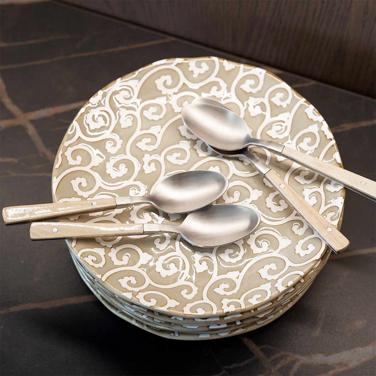 Cutlery set 24 pcs – Image Maple Wood