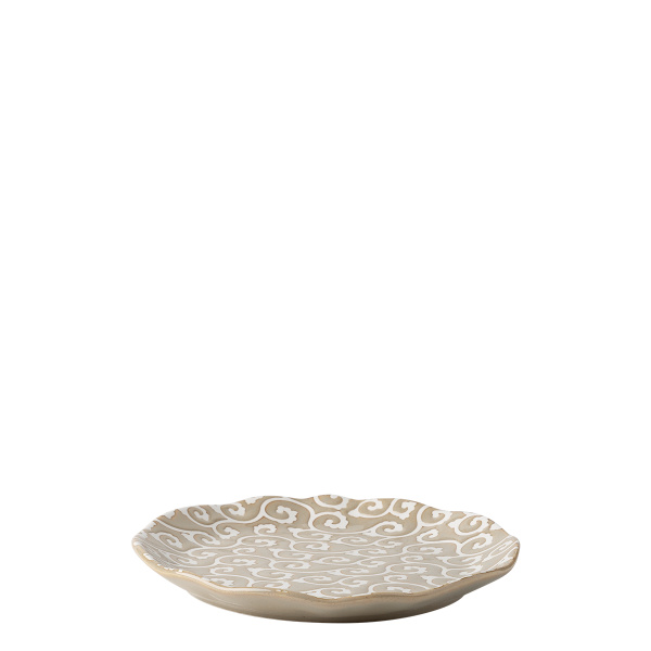 Piatto piano Wavy 20,5 cm | Levante Pearl