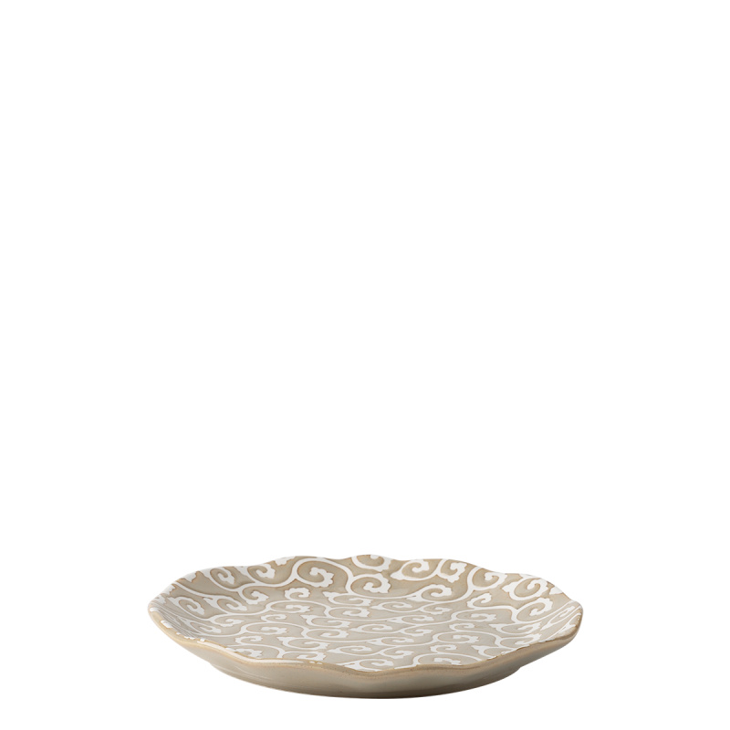 Dinner plate Wavy 20,5 cm | Levante Pearl