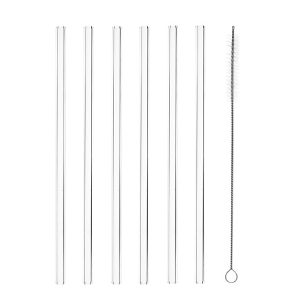 Set of 6 straight drinking straws