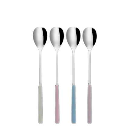 Set of 4 latte/limonade spoons - Gallery pastel mix