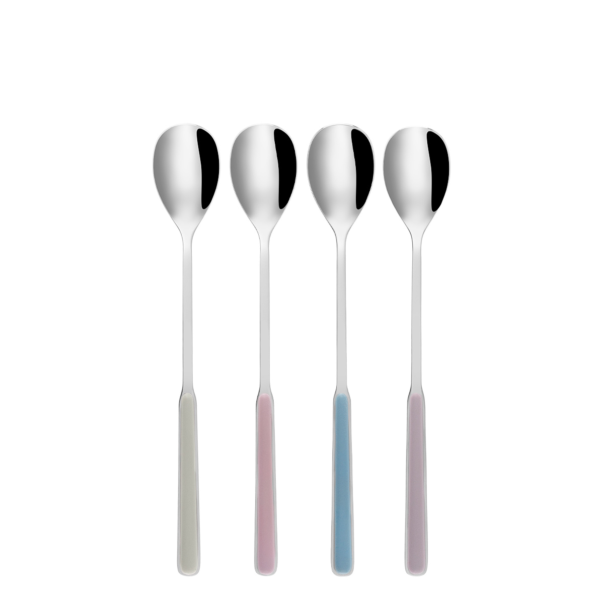 Set of 4 latte/limonade spoons - Gallery pastel mix