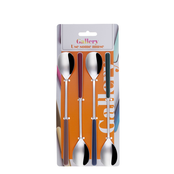 Limo/latte spoons 4 pcs Gallery RGB mix | Sola