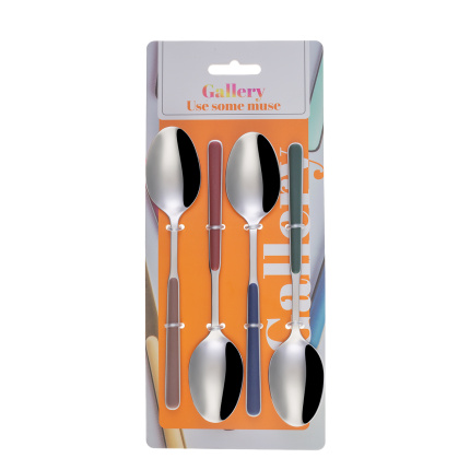 Muesli/dessert spoon set 4 pcs - RGB mix