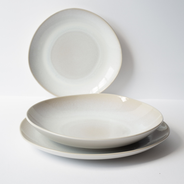 Ceramic plate set 12 pcs – Elements North Organic
