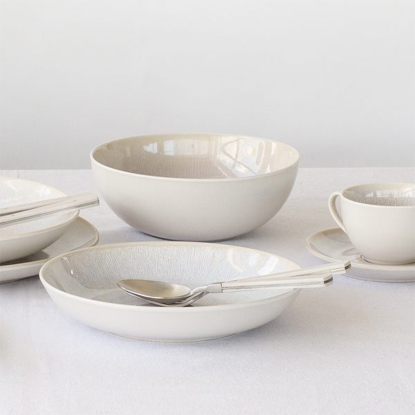 Tiefer Teller, rund, Coupe, 23 cm, 4-teiliges Set, Elements North