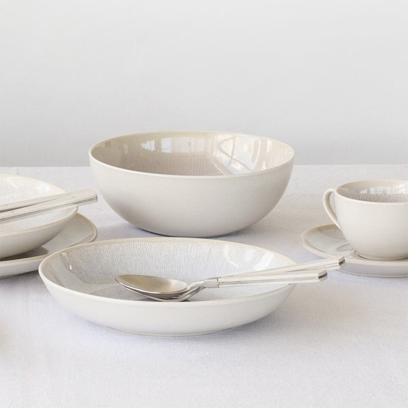 Tiefer Teller, rund, Coupe, 23 cm, 4-teiliges Set, Elements North