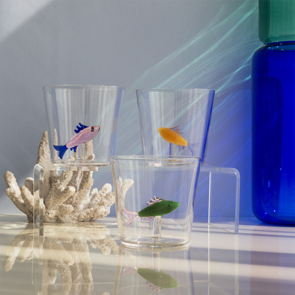 Glass with green sardine | Ichendorf