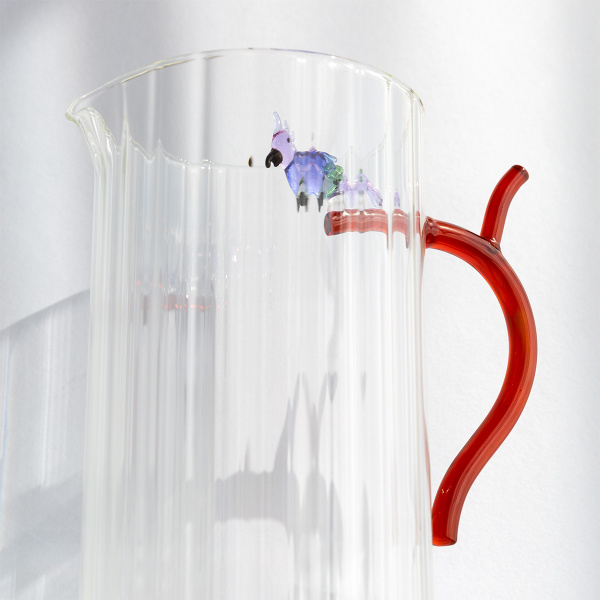 Pitcher with blue kakadu | Ichendorf