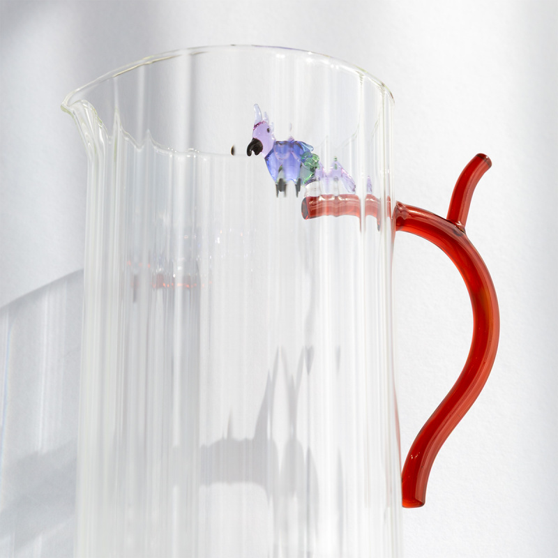 Pitcher with blue kakadu | Ichendorf