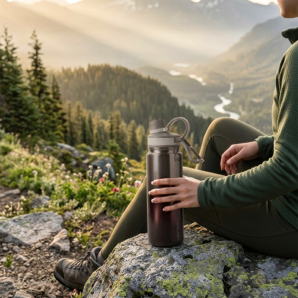 Bottle 850 ml ombre red | to Go Lusol