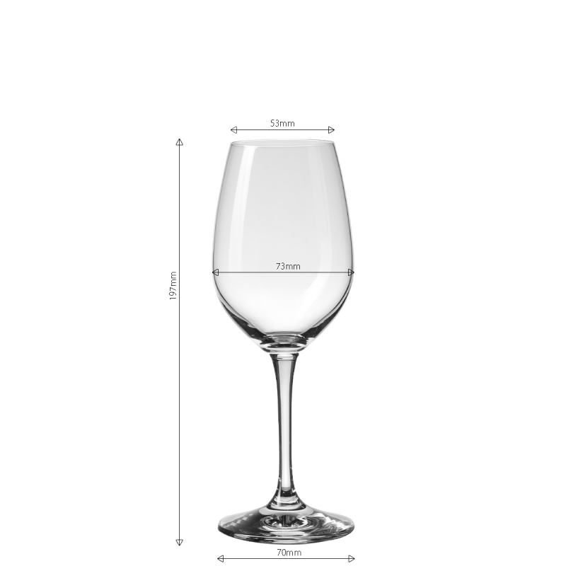 Calici da vino bianco 280 ml set 4 pz - BASIC Glas Lunasol META Glass