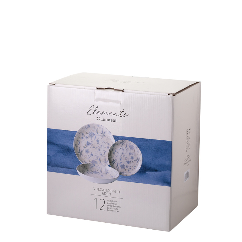 Set di 12 piatti — Elements Vulcano Sand Eden