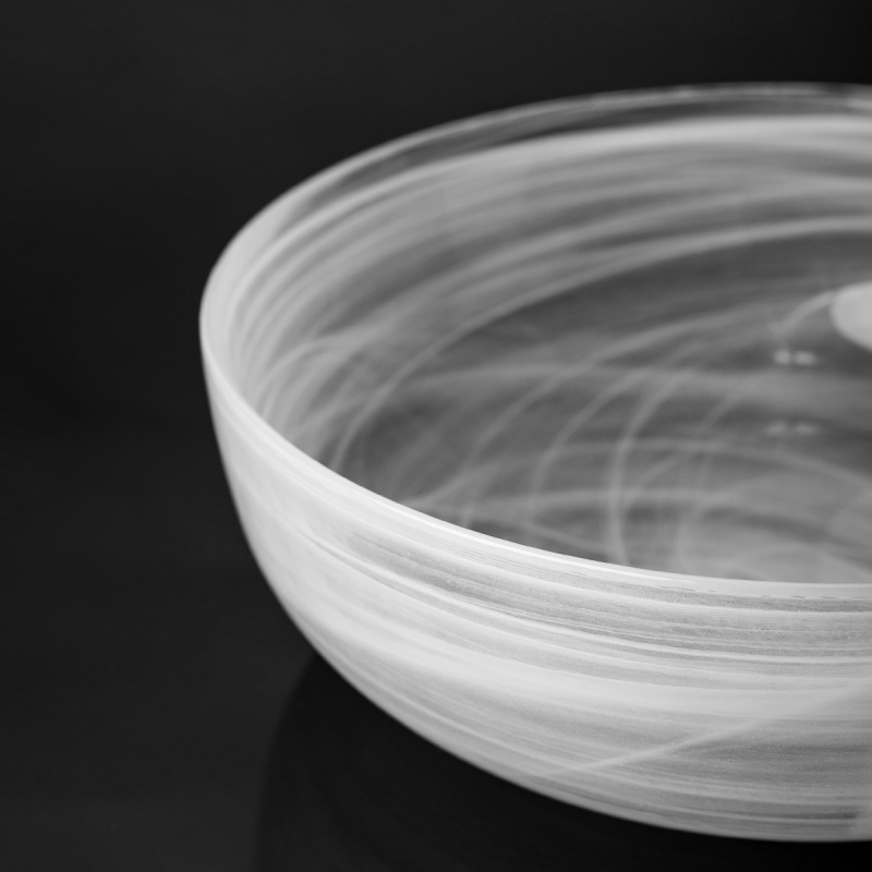 Ciotola bianca 21 cm - Elements Glass