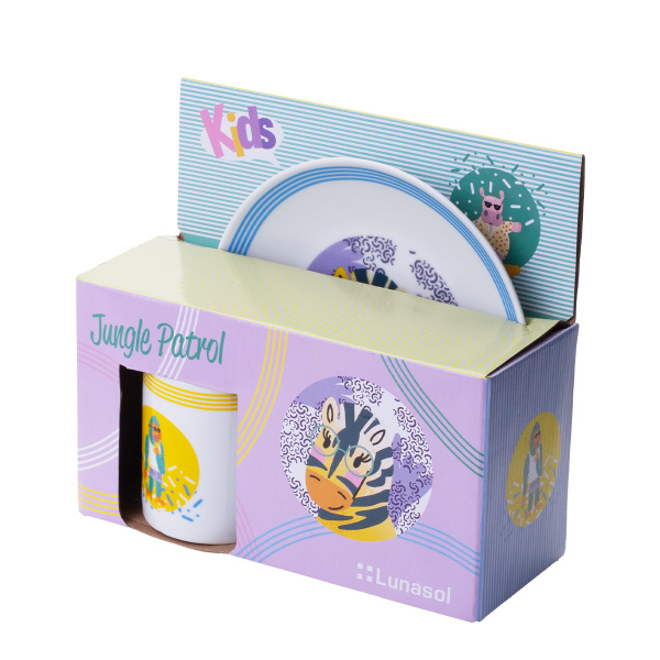 Children's porcelain set 3 pcs — Jungle Patrol