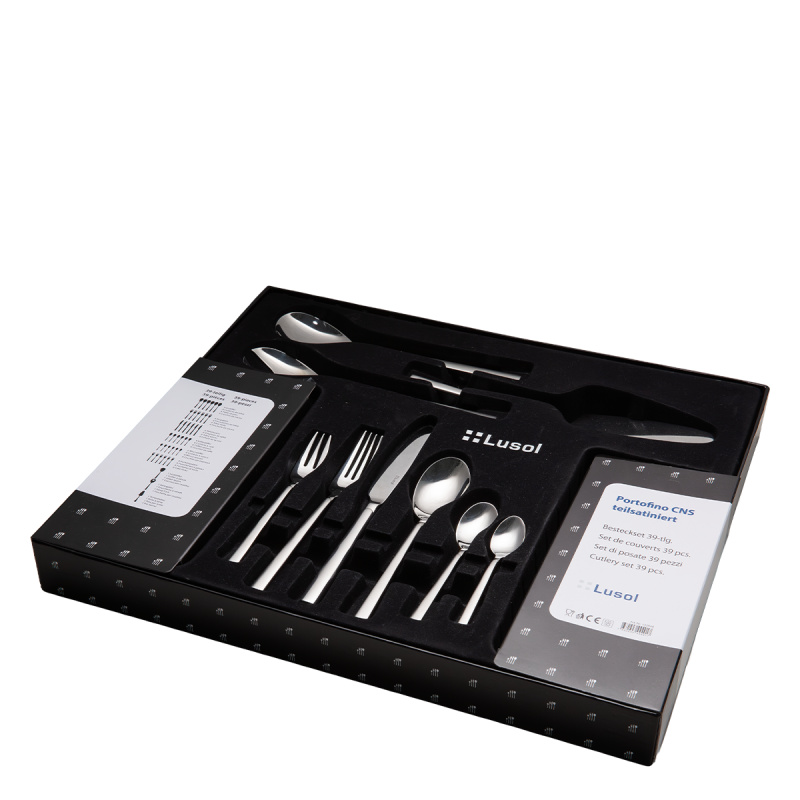 Set de couverts 39 pcs – Portofino, finition partiellement satinée