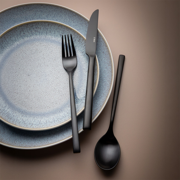 Set posate 30 pezzi Living nero | Sola Premium