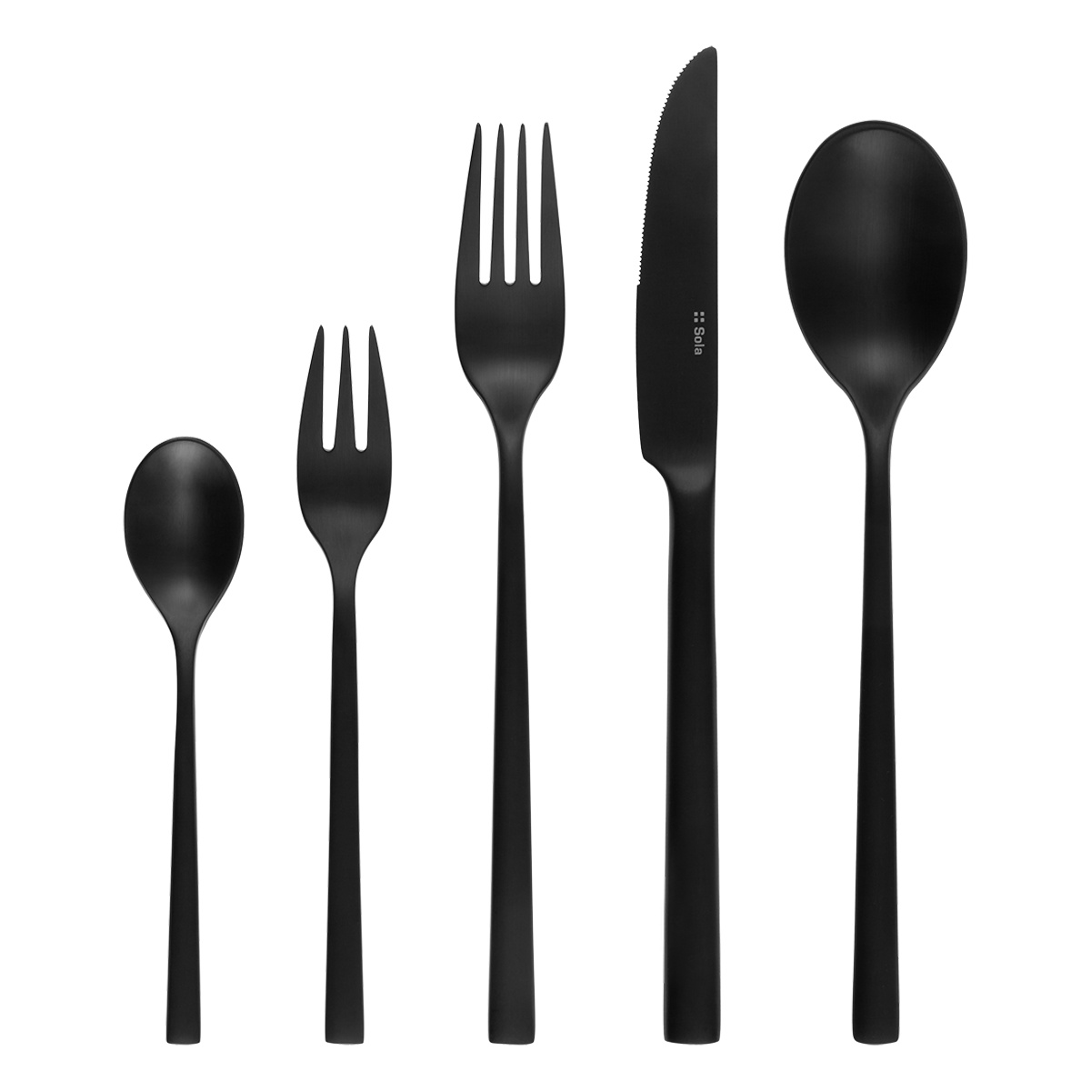 Set posate 30 pezzi Living nero | Sola Premium
