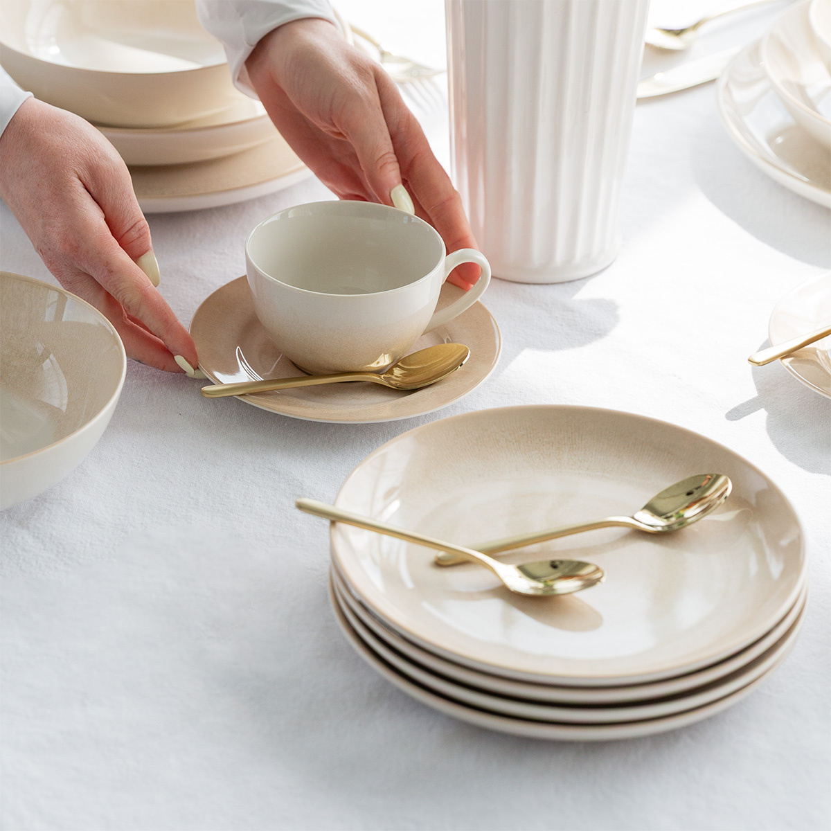 Set di posate 16 pezzi - Alos Quarz PVD Champagne