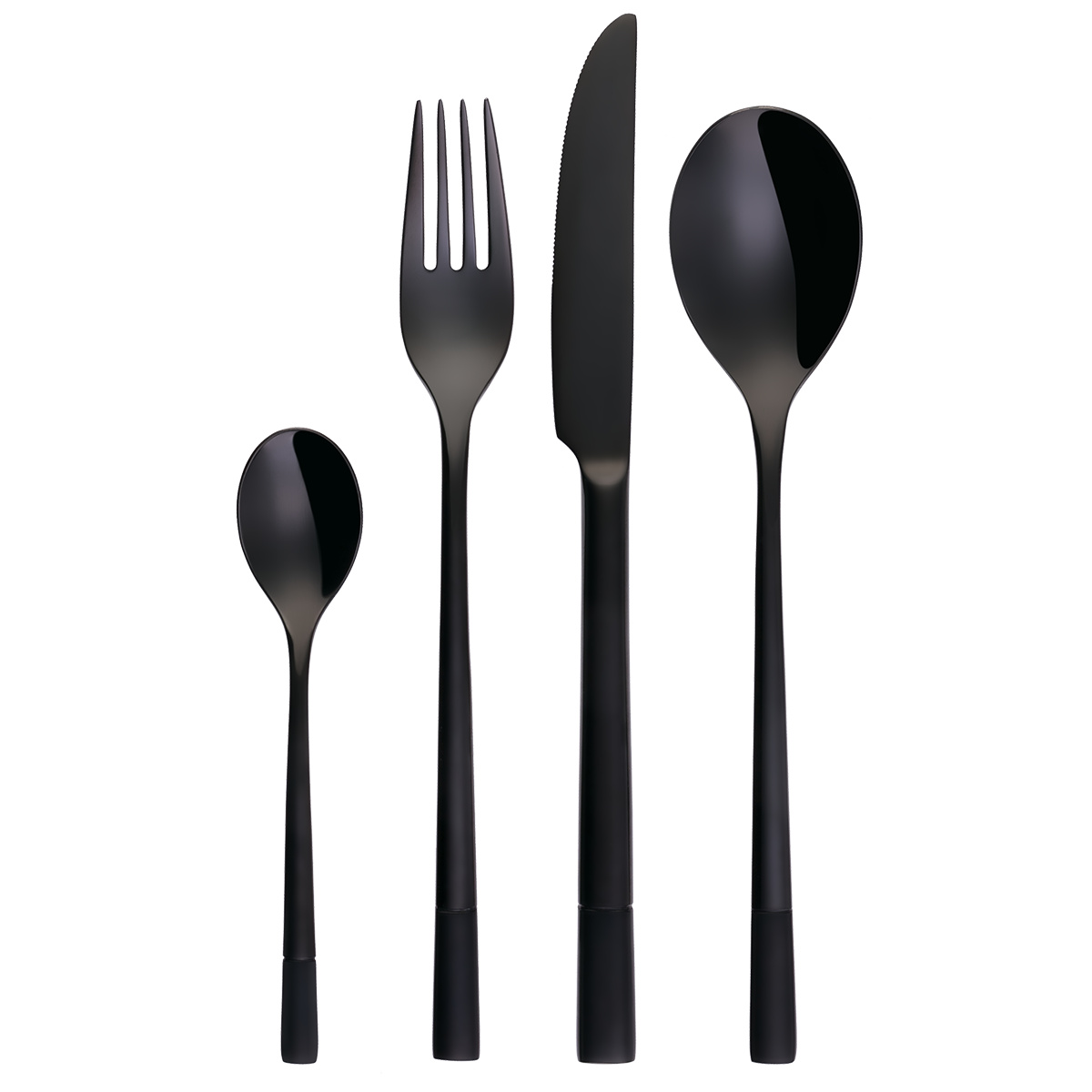 Cutlery Set 5 pcs – Luxus PVD black with satin handle