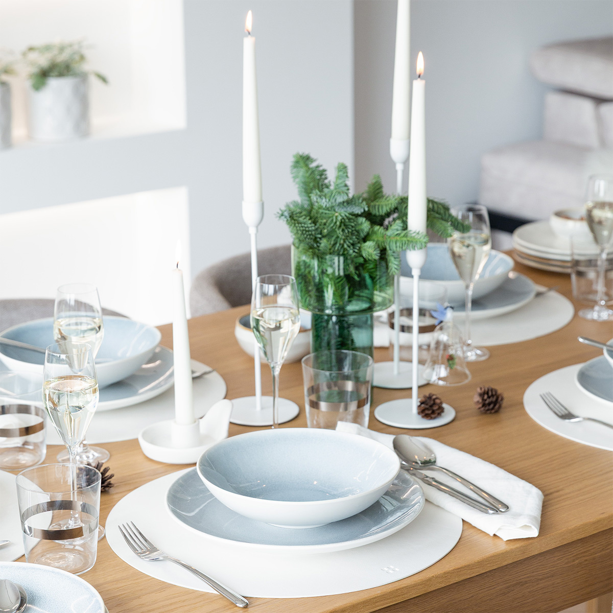 Dinner plate Coupe 280 mm - Gaya Atelier Glacial Ice