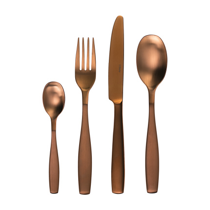 Cutlery set 4 pcs — Gaya PVD Kuper