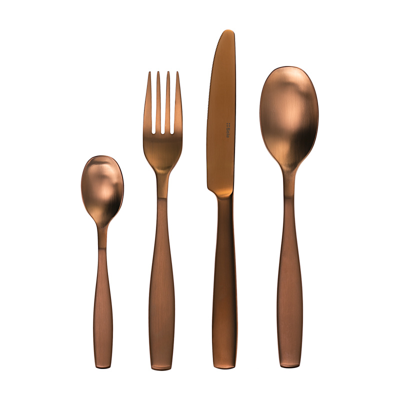 Cutlery set 4 pcs — Gaya PVD Kuper