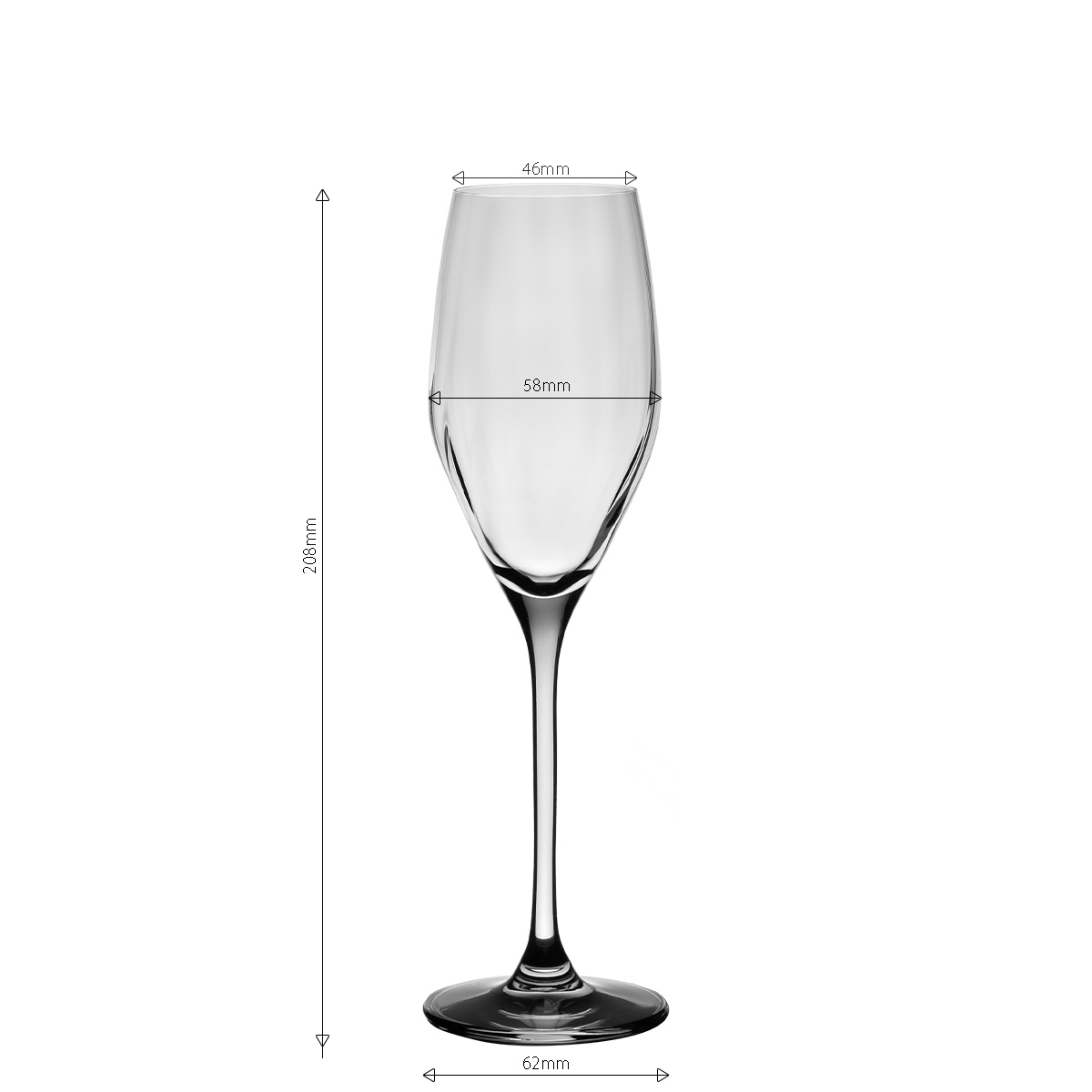 Calici da champagne 170 ml 6 pz — Optima Line Glas Lunasol